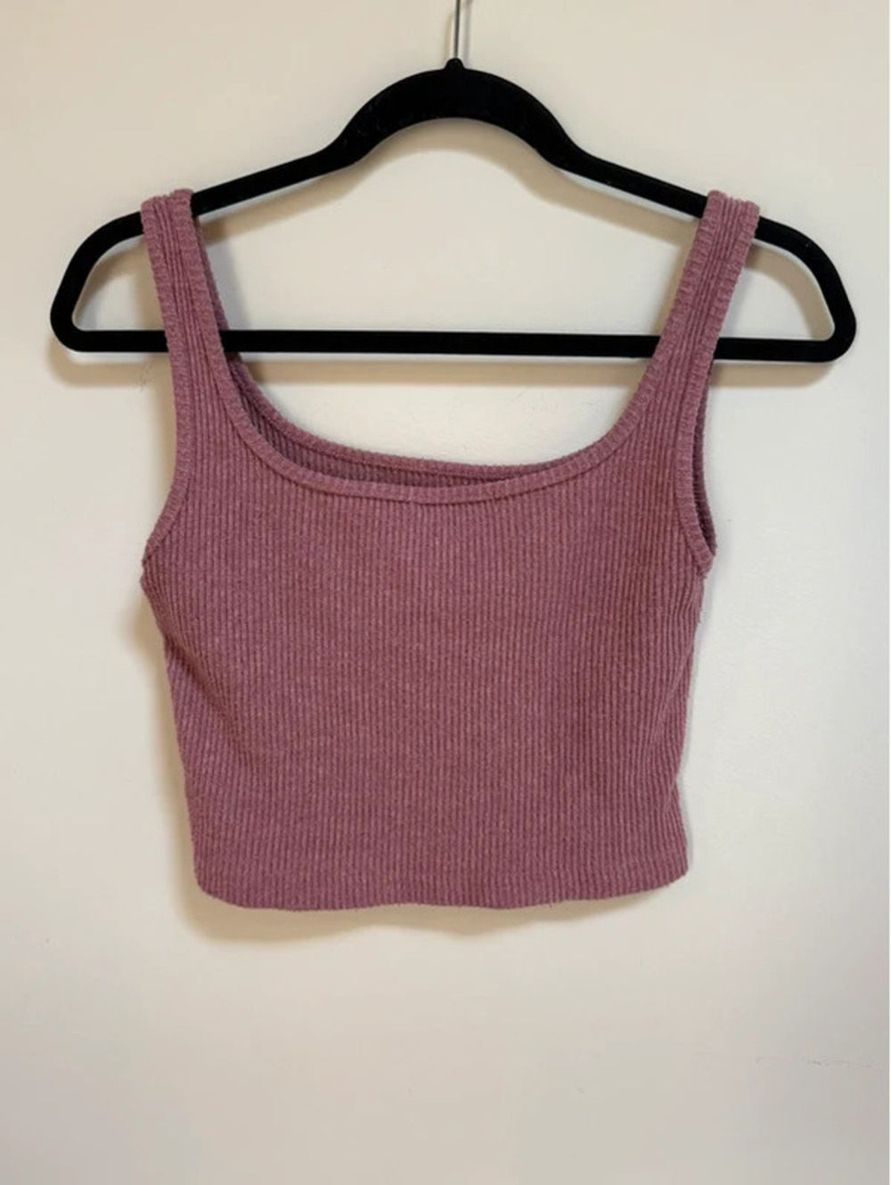 Forever 21 Mauve Ribbed Cropped Tank Top